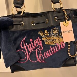 Juicy Couture Daydreamer Navy and Pink Women's Bag